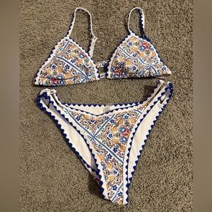 Colorful Patterned Bikini Set